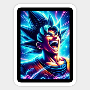 Goku super saiyan laugh Sticker